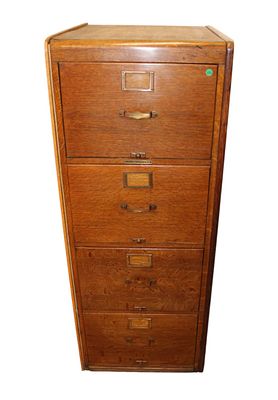 Ant. Library Bureau & Sole Makers oak filing cabinet. Antique Library Bureau &amp; Sole Makers 