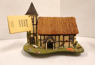 Medieval Eng Ctry Church Reuge Pauline Ralph music box. Vintage Reuge hand crafted Medieval 