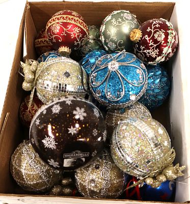 19 Vintage Christmas ball ornaments.