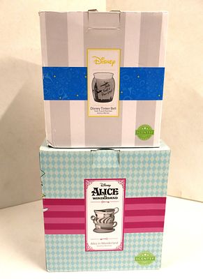 Tinker Bell & Alice in Wonderland Scentsy Warmers, new. 2 piece lot: Walt Disney Tinker Bell 