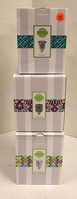 3 New Holiday & other Scentsy Warmers in boxes. 3 piece lot: Live Simply, Under Wraps, Dearly 