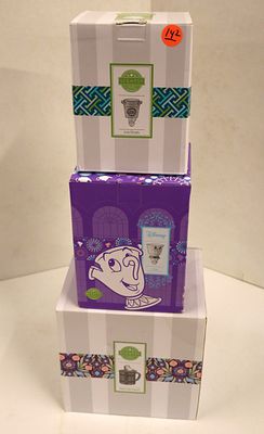 3 New Scentsy Warmers: Disney & home decor. 3 piece lot: Live Simply, Disney Chip, Melt My Heart 