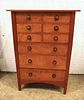 Stickley Harvey Ellis beautiful rare model 6 over 3 drawers high chest in the tiger maple and Image - 2