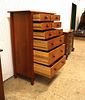 Stickley Harvey Ellis beautiful rare model 6 over 3 drawers high chest in the tiger maple and Image - 5