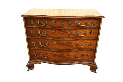 RARE Baker Furn. serpentine elaborate chest Rogers. RARE Baker Furniture 4 drawer serpentine 