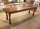 Impressive quality solid oak large sofa console table, original finish, structurally sound and Image - 2