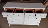 Contemporary country style white painted 10 drawer low chest, original finish, structurally Image - 1