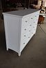 Contemporary country style white painted 10 drawer low chest, original finish, structurally Image - 5