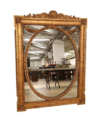 Beautiful Windsor Art & Mirror Co. USA french style shell carved ornate decorator mirror in 