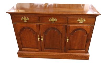 Stickley 3 drawer 3 door buffet server. Stickley solid cherry 3 drawer 3 door buffet/server 