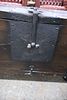 Antique Chinese metal strap rosewood lift top storage trunk, original finish, structurally Image - 7