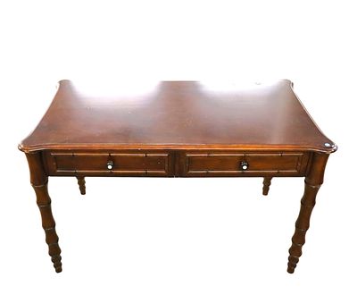 Martha Stewart Coll mahogany desk faux bamboo legs. Martha Stewart Collection 2 drawer desk in 