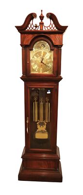 Sleigh Furniture grandfather clock model #0919-1-MH. Sleigh Furniture grandfather clock in the 