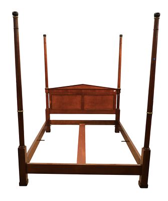 Vintage Baker queen size regency 4 poster bed. Vintage Baker Furniture queen size regency style 