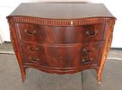 Vintage burl mahogany 3 drawer chest - orig. finish. Vintage burl mahogany 3 drawer chest Image - 2