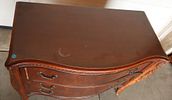 Vintage burl mahogany 3 drawer chest - orig. finish. Vintage burl mahogany 3 drawer chest Image - 4