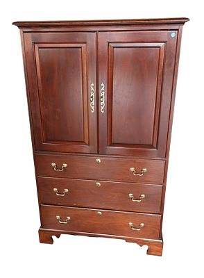 Cherry 2 door 3 drawer chest with media compartment. Cherry 2 door 3 drawer chest with 