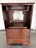 Cherry 2 door 3 drawer chest with media compartment. Cherry 2 door 3 drawer chest with Image - 1