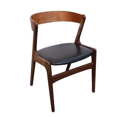 Vtg MCM Danish teak chairs - Fire Kai Kristiansen. Vintage mid century modern Danish teak chair 