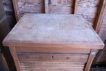 Antique tambour front mahogany shirt chest, structurally sound does show some age and wear. Image - 4