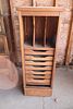 Antique tambour front mahogany shirt chest, structurally sound does show some age and wear. Image - 5