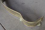 Antique brass paw foot fireplace fender, structurally sound, does show patina. 6.5"h x 49"w x 9.5"dImage - 3