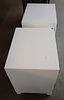 PR modern Land of Nod laminate campaign nightstands. Pair of modern style Land of Nod 1 drawer Image - 3