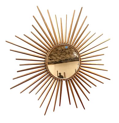 MCM design star burst spike decorator mirror. Mid century modern design star burst spike 