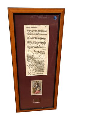 Abe Lincoln framed artwork with Lincoln wheat pennies. Historical Abe Lincoln framed artwork 