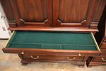 Henkel Harris fitted interior gentlemans chest. Nice Henkel Harris 2 piece solid mahogany fitted Image - 1