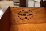 Henkel Harris fitted interior gentlemans chest. Nice Henkel Harris 2 piece solid mahogany fitted Image - 2