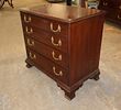 Henkel Harris mahogany bachelors chest. Henkel Harris solid mahogany 4 drawer bracket foot Image - 1
