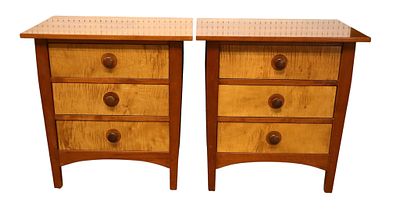 RARE pair Stickley Harvey Ellis arts and crafts nightstands. RARE pair of Stickley Harvey Ellis 