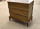 Vintage Italian faux book style 3 drawer chest, original finish, structurally sound. 22.5"h x Image - 4