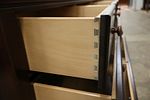 Contemporary mahogany low chest by Stanley. Contemporary mahogany finish 7 drawer low chest by Image - 5
