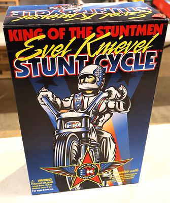 Vintage Evil Knievel King of Stunt Man Stunt Cycle in box.