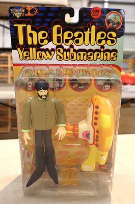 Vintage McFarlane Toys The Beatles Yellow Submarine Action Figure new in box George with Yellow 