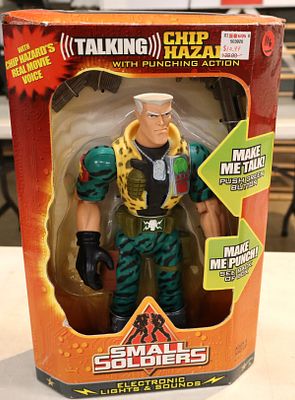 Vintage Kenner Hasbro Small Soldiers talking Chip Hazards new in box.