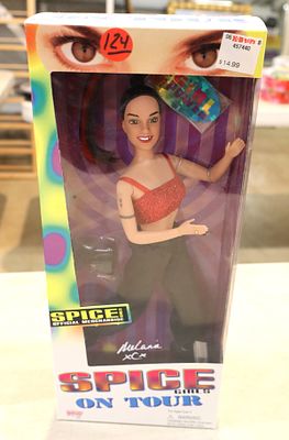 Vintage Spice Girls on Tour Gallob Toys Melanie C. Sporty Spiece new in box.