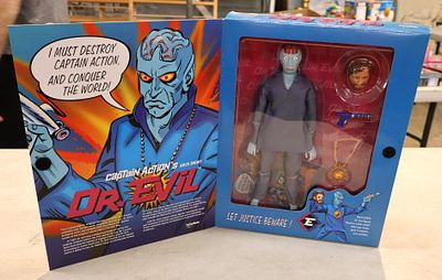 Vintage Playing Mantis Captain Action Figures Captain Evil new in box.