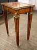 Maitland Smith French style table w/bronze accents. Maitland Smith one drawer French style table Image - 1