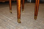 Maitland Smith French style table w/bronze accents. Maitland Smith one drawer French style table Image - 4