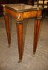 Maitland Smith French style table w/bronze accents. Maitland Smith one drawer French style table Image - 6