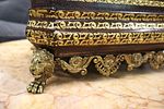Maitland Smith leather bronze lidded chest. Maitland Smith Jewelry Keepsake lidded table top Image - 1
