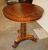 Maitland Smith 27.5" exotic flower accent table. Maitland Smith 27.5" round accent table with Image - 3