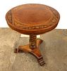 Maitland Smith 27.5" exotic flower accent table. Maitland Smith 27.5" round accent table with Image - 5