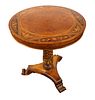 Maitland Smith 27.5" exotic flower accent table. Maitland Smith 27.5" round accent table with Image - 6