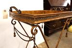 Maitland Smith iron and copper serving tray table. Maitland Smith made in the phillipines but Image - 4