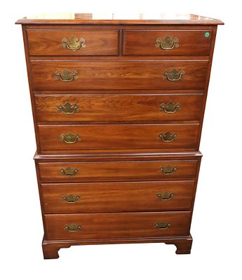 VA Galleries Henkel Harris high chest wild black cherry. Virginia Galleries Furniture by Henkel 