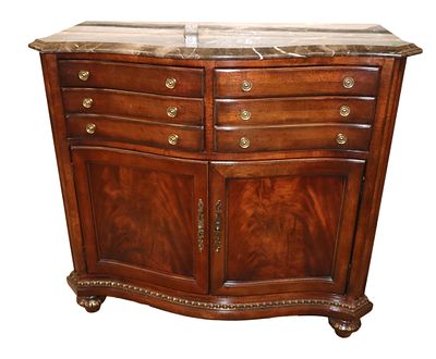 Century Furniture serpentine MT buffet. Century Furniture 4 drawer 2 door serpentine marble top 